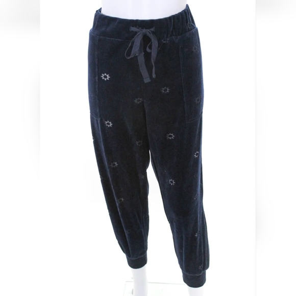 Something Navy Velour Sun Joggers, XL, NWT